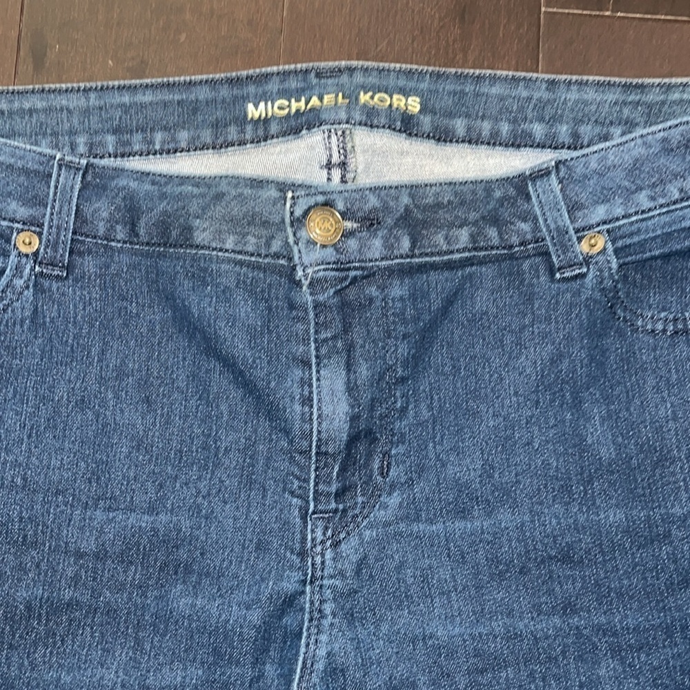 Michael Kors Size 14 W Dark Blue Jeans 21 Inch Inseam - Picture 3 of 9